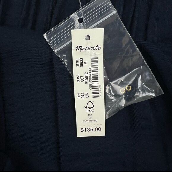 NWT Madewell Sophia open back mini dress deep indigo blue - Picture 12 of 16